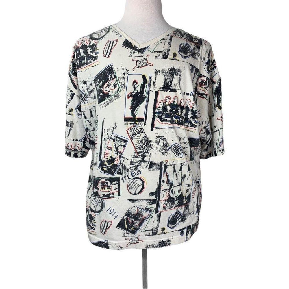 Vintage Red Eraser Baseball T-Shirt All Over Print